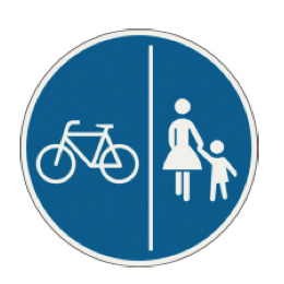 223 Oddelená cestička pre chodcov a cyklistov