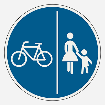 Oddelená cestička pre chodcov a cyklistov