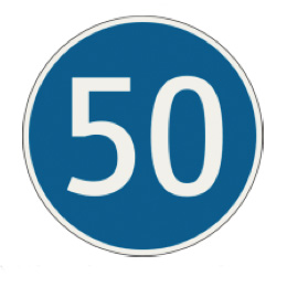 250 Najnižšia dovolená rýchlosť