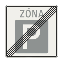 278 Koniec parkovacej zóny