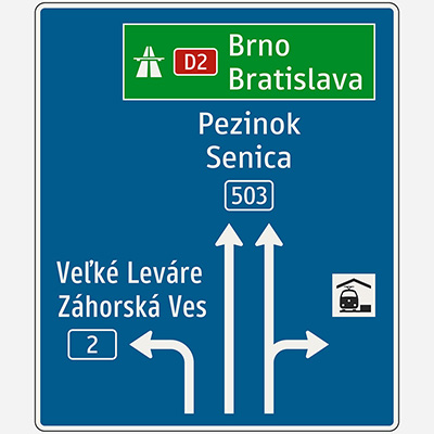 Smerová a pruhová predzvesť