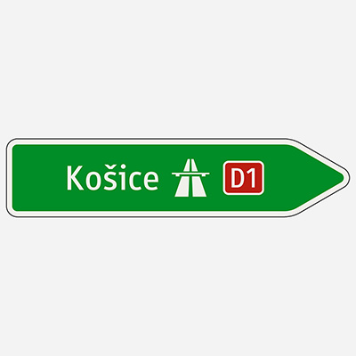 Šípový smerník k diaľnici