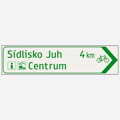 Cyklistický smerník šípový