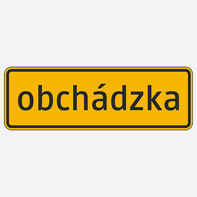 Ohlasovacia tabuľa obchádzky