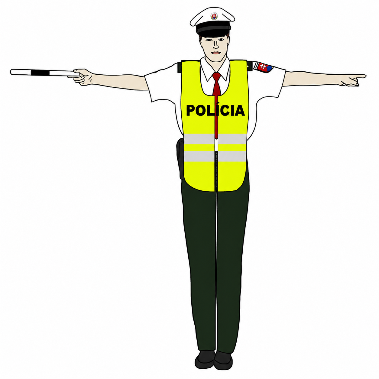 Pokyn policajta pri riedení cestnej premávky STOJ