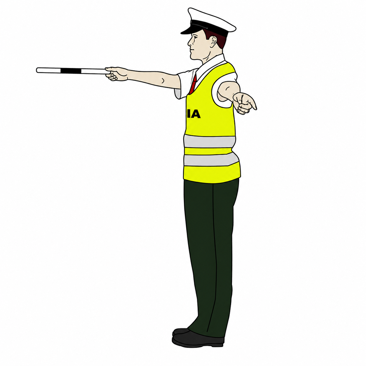Pokyn policajte pri riadení cestnej premávky - Trojstranná uzávera